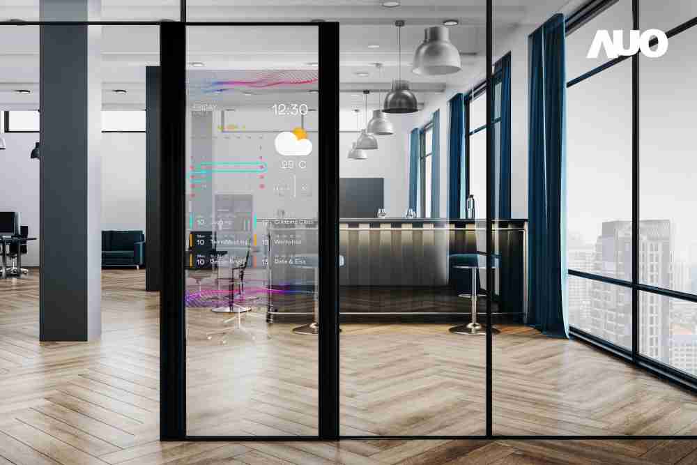 60吋Micro LED透明窗屏显示器，，，可依需求调整并延伸应用于不同场域，，，包括汽车侧窗或家庭玄关、、、、智慧橱窗、、商业展示等面向，，提供丰富的信息娱乐内容